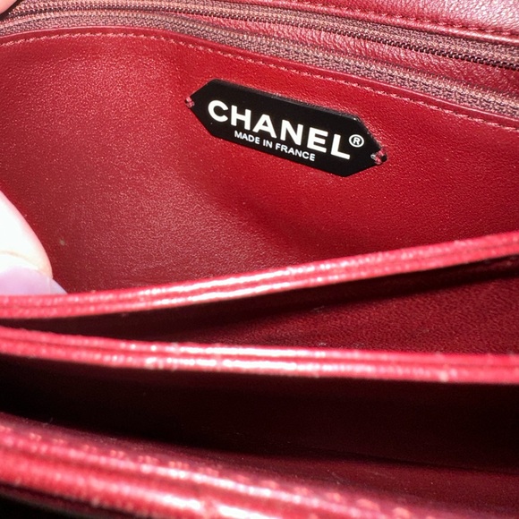 CHANEL Classic Matelasse Lambskin Leather Flap Bag Bordeaux Burgundy - Picture 11 of 11